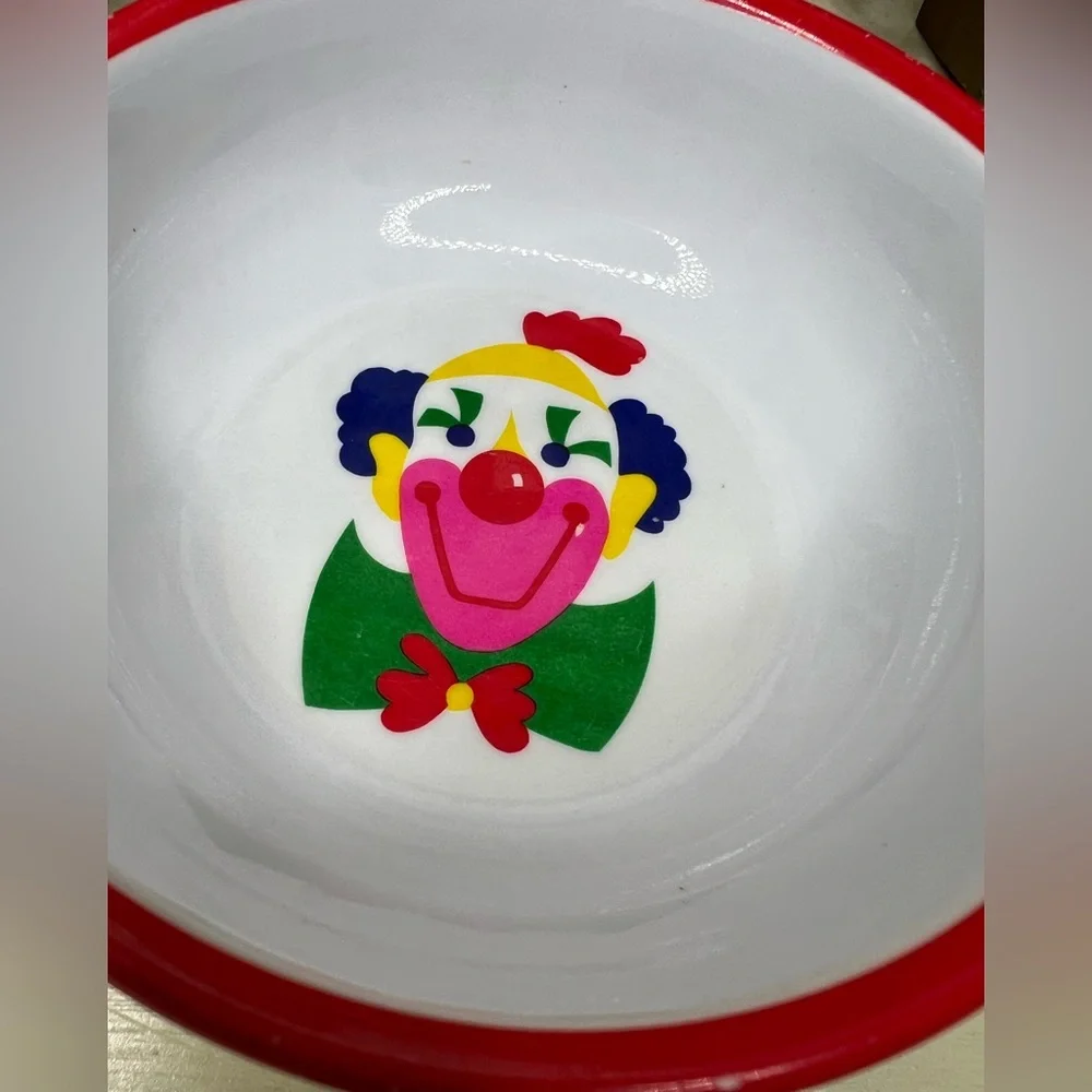 VINTAGE Small Fry Originals K-5 Clown Bowl Taiwan Plastic Collectible Bo…